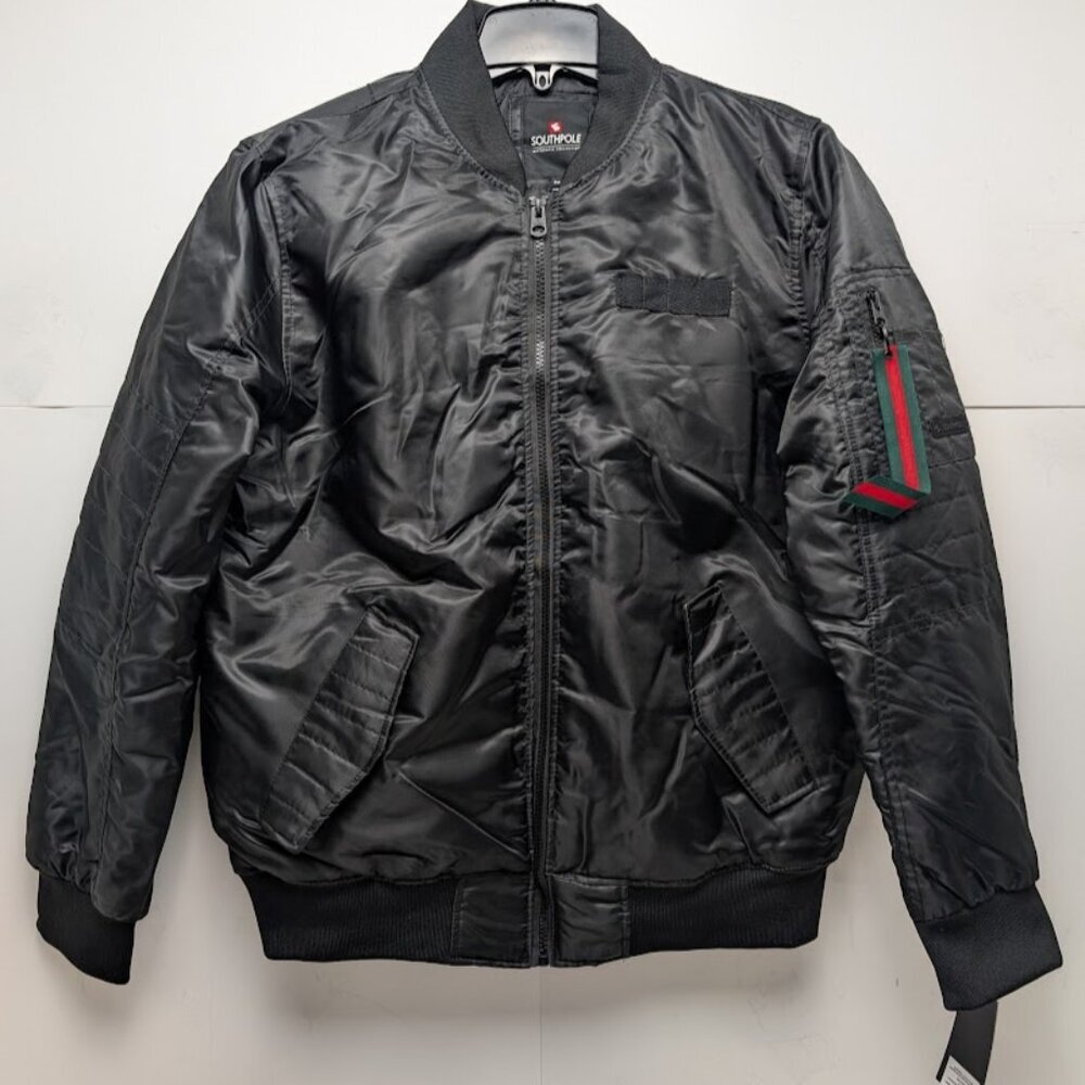 NEW Southpole Men's Bomber Puffer Size M Black Y2K Grunge NWT
